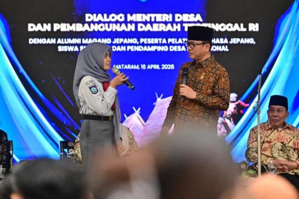 Mendes Sosialisasikan Program Magang di Jepang saat Dialog dengan Siswa NTB