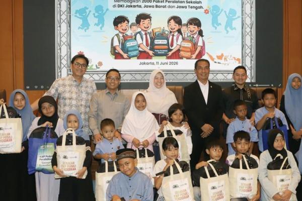 KWP Gandeng BNI Salurkan Ribuan Paket Alat Tulis Jelang Masuk Sekolah