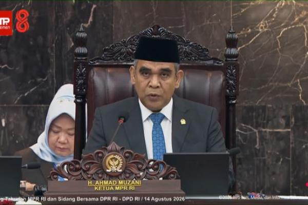 Ketua MPR RI Ahmad Muzani menyatakan Sidang Tahunan MPR RI dan Sidang Bersama DPR-DPD RI 2026 memenuhi kuorum untuk digelar.