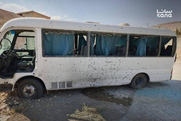 Sebuah bom rakitan menghantam bus yang mengangkut personel pasukan keamanan Suriah di dekat Damaskus