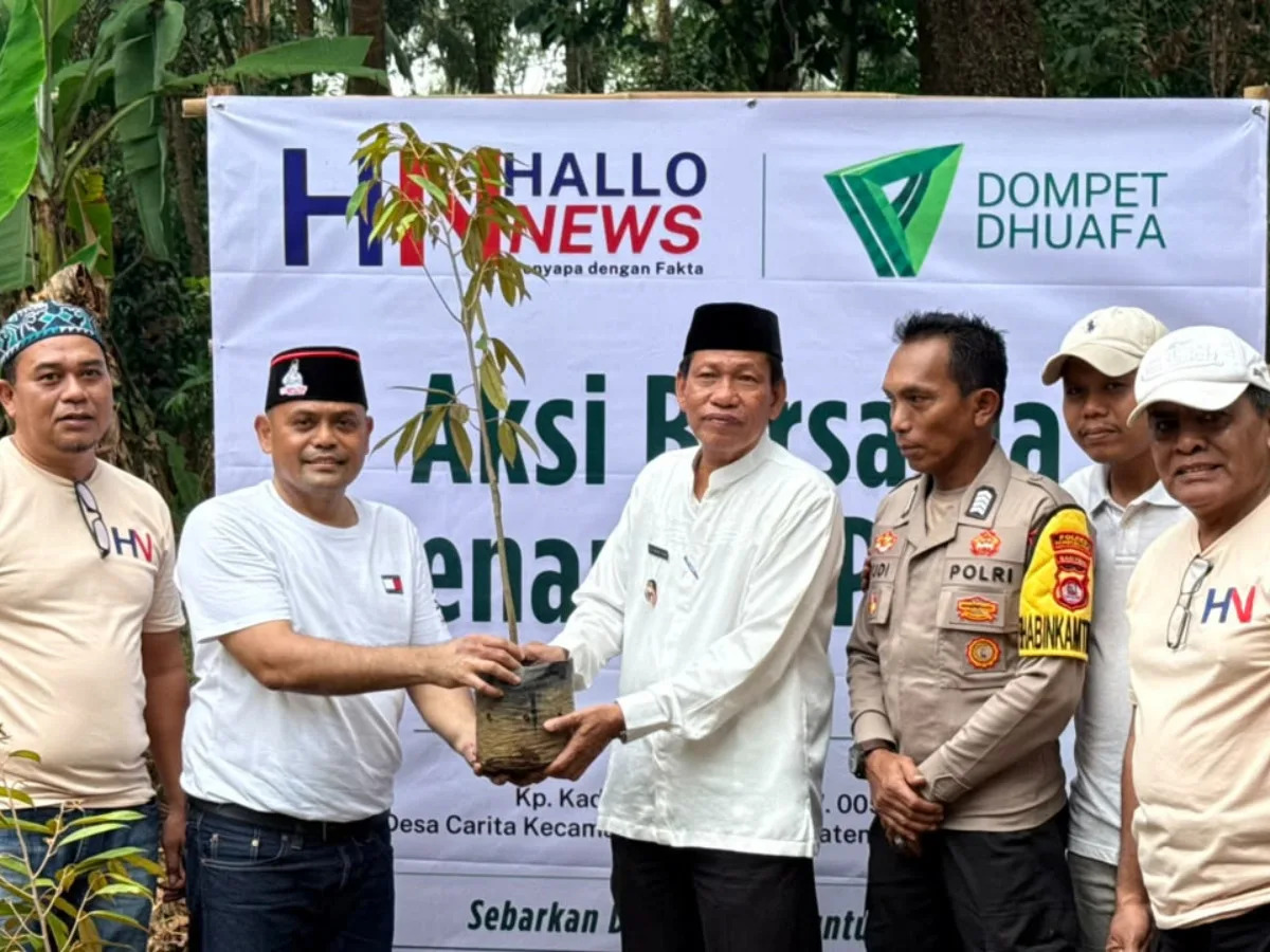 Aksi Sosial di Pandeglang, Tanam Pohon Hingga Bansos dan Obat Gratis